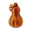 Set of 2/3 Handmade Mouthblown Multi Striped Glass Pumpkin & Gourd